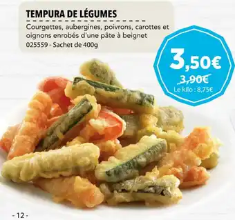 Gel 2000 TEMPURA DE LÉGUMES offre