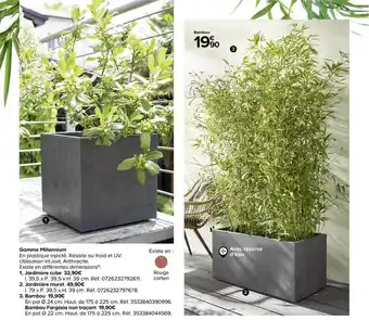 Jardinière Cube Jardinière Muret Bambou