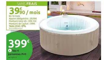 Mr Bricolage Spa 4 Personnes Pvc offre