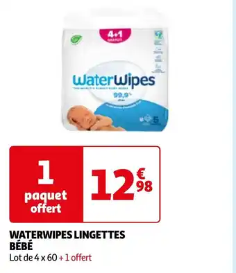 Auchan Parapharmacie WATERWIPES LINGETTES BÉBÉ offre