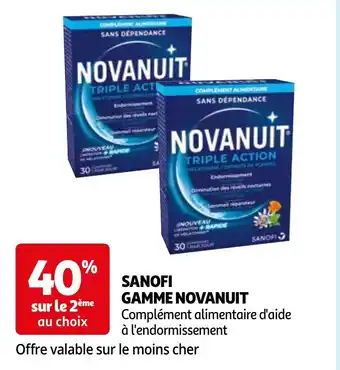 Auchan Parapharmacie SANOFI GAMME NOVANUIT offre