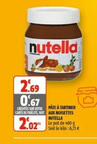 Coccimarket Pâte à Tartiner Aux Noisettes Nutella offre