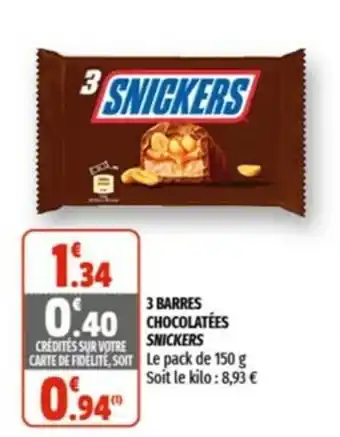 3 Barres Chocolatées