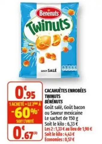 Coccimarket Cacahuètes Enrobées Twinuts offre