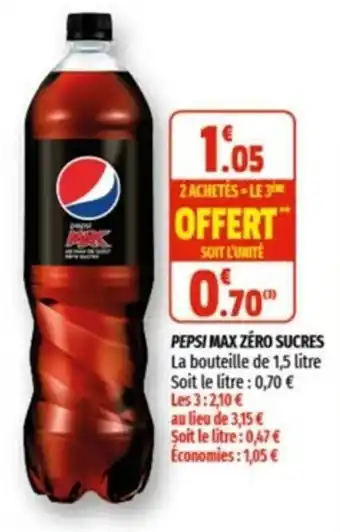 Coccimarket Pepsi Max Zéro Sucres offre