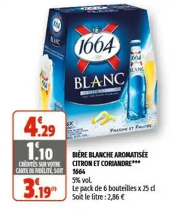 Coccimarket Bière Blanche Aromatisée offre