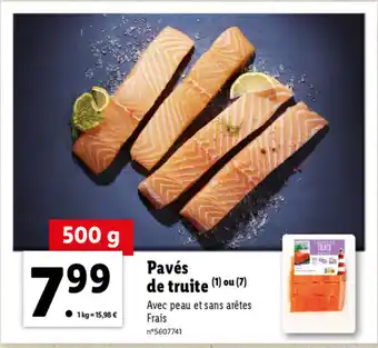 Lidl Pavés De Truite offre
