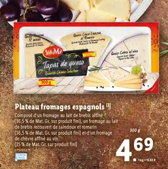 Lidl Plateau Fromages Espagnols offre