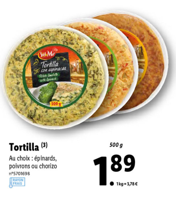 Promo Tortilla chez Lidl