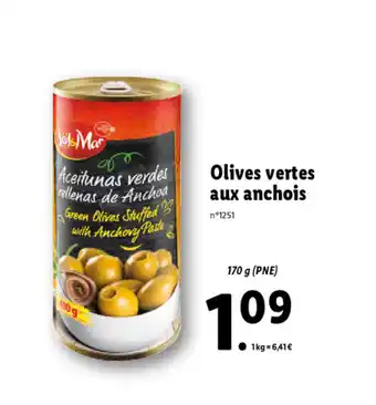 Lidl Olives Vertes Aux Anchois offre