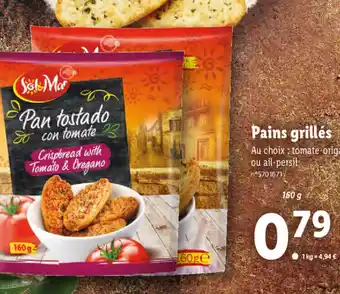 Lidl Pains Grillés offre