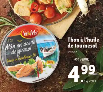 Thon Ă l'huile De Tournesol