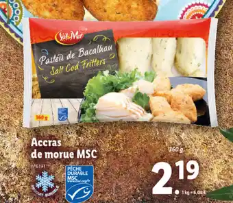 Lidl Accras De Morue MSC offre
