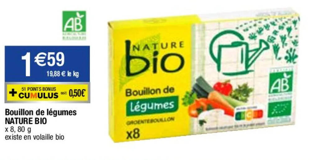 Promo Bouillon de légumes NATURE BIO chez Migros