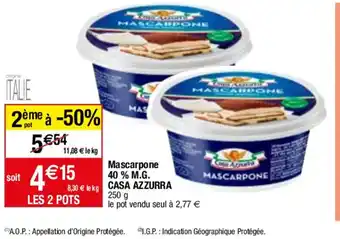 Migros Mascarpone 40 % M.G. offre