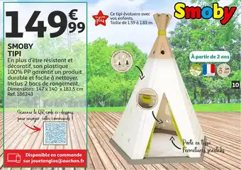 Auchan Direct Smoby Tipi offre