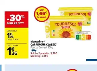 Carrefour Margarine CARREFOUR CLASSIC offre