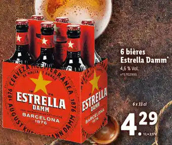 Lidl 6 Bières Estrella Damm offre