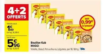 Carrefour Bouillon Kub MAGGI offre