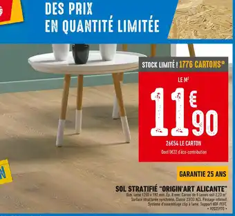 Brico Cash Alsapan sol stratifié “origin'art alicante” offre