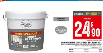 Brico Cash Théodore peinture peinture murs et plafonds bi-couche 10 l offre