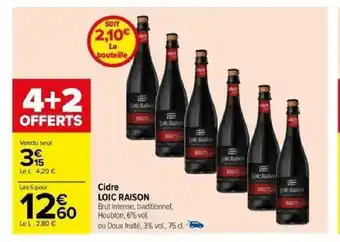 Carrefour Cidre LOIC RAISON offre