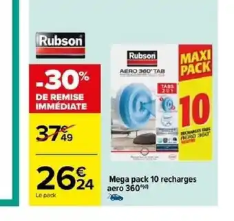 Carrefour Mega pack 10 recharges aero 360 offre