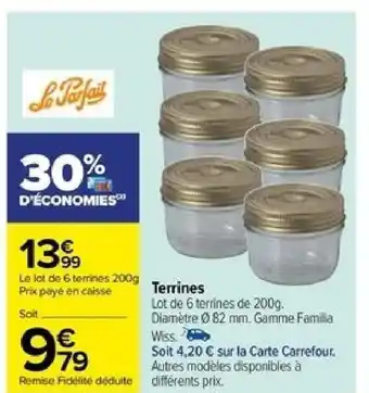 Carrefour Terrines offre