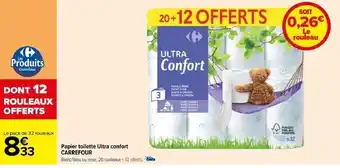 Carrefour Papier toilette Ultra confort CARREFOUR offre
