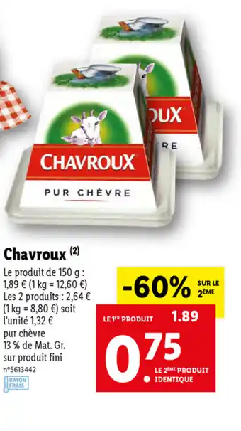 Lidl Chavroux offre