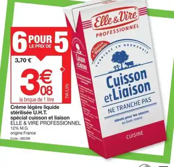 Promocash Crème légère liquide stérilisée U.H.T. offre