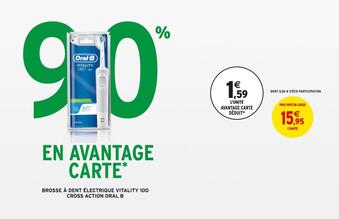 Intermarché Brosse à dent électrique vitality 100 cross action offre