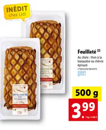 Lidl Feuilleté offre