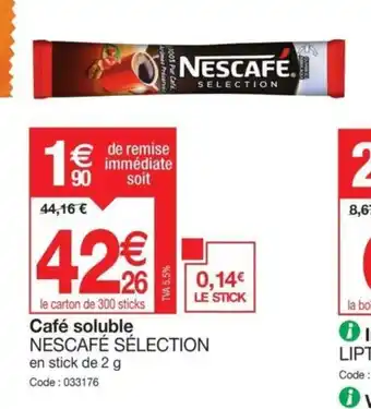 Promocash Cafe soluble offre
