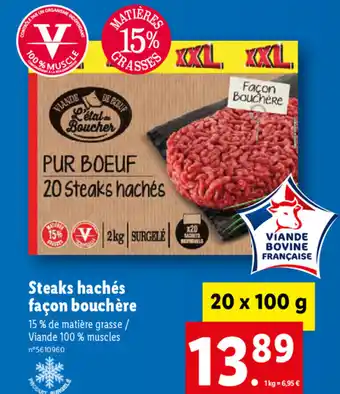 Lidl Steaks Hachés Façon Bouchère offre