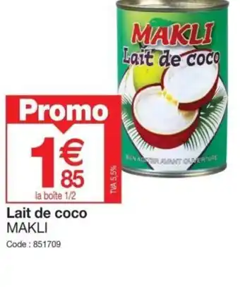 Promocash Lait de coco MAKLI offre