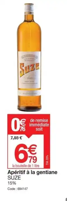 Promocash Apéritif à la gentiane SUZE offre