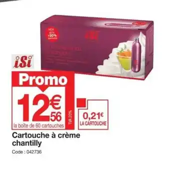 Promocash Cartouche à crème chantilly offre
