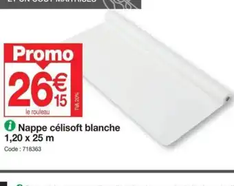 Promocash Nappe célisoft blanche offre