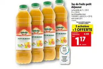 Lidl Jus de Fruits Petit déjeuner offre