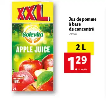 Lidl Jus de Pomme à Base de Concentré offre