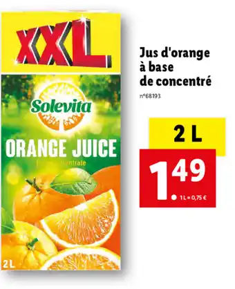 Lidl Jus d'orange à Base de Concentré offre