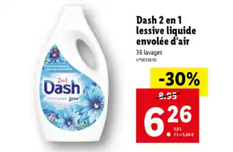 Lidl Dash 2 en 1 Lessive Liquide offre