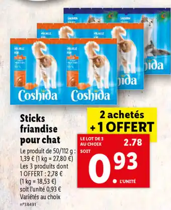 Lidl Sticks Friandise Pour Chat offre
