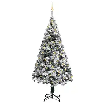 Bricorama Vidaxl arbre de noël artificiel pré-éclairé et boules vert 240 cm pvc offre
