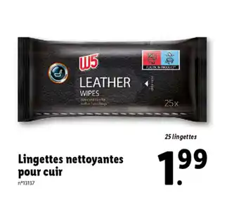 Lidl Lingettes Nettoyantes Pour Cuir offre