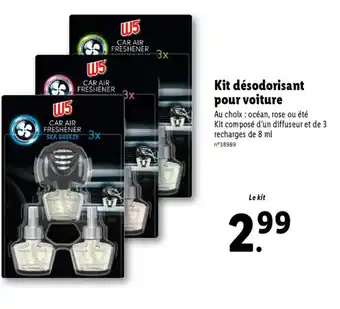 Lidl Kit Désodorisant Pour Voiture offre