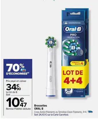 Carrefour Brossettes Oral-B offre