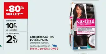 Carrefour Coloration CASTING L'ORÉAL PARIS offre