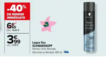 Carrefour Laque fixa SCHWARZKOPF offre